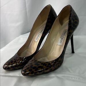 Jimmy Choo Brown Leopard Print Heels